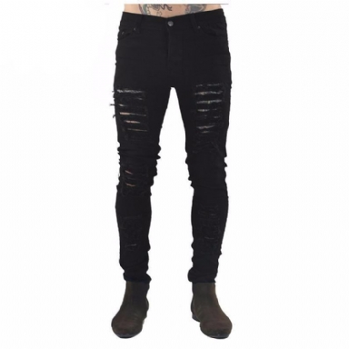 Hip Hop Swag Distressed Slim Jeans 3 Färger