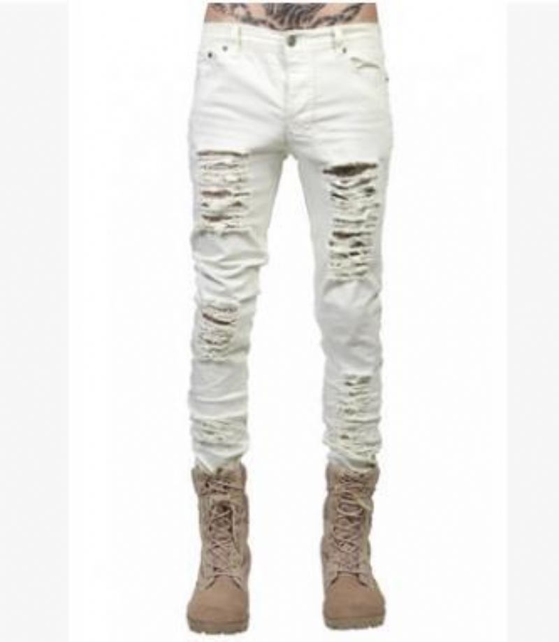 Hip Hop Swag Distressed Slim Jeans 3 Färger