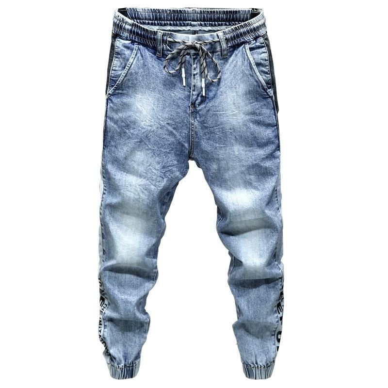 Jeans Med Elastisk Dragsko I Midjan