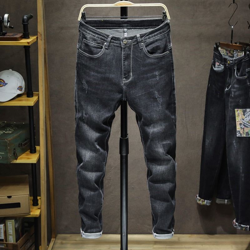 Märkt Dark Street Style Jeans