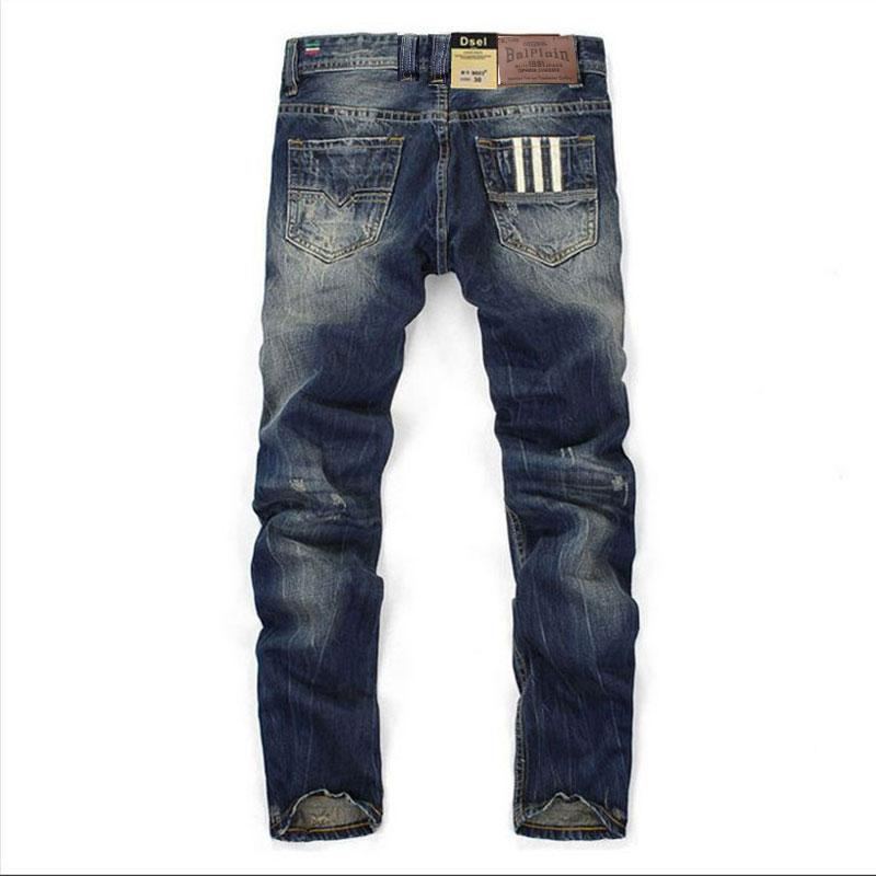 Mörkblå Färgtryckta Jeans