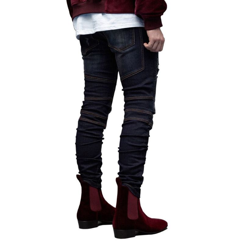 Rippade Biker Jeans