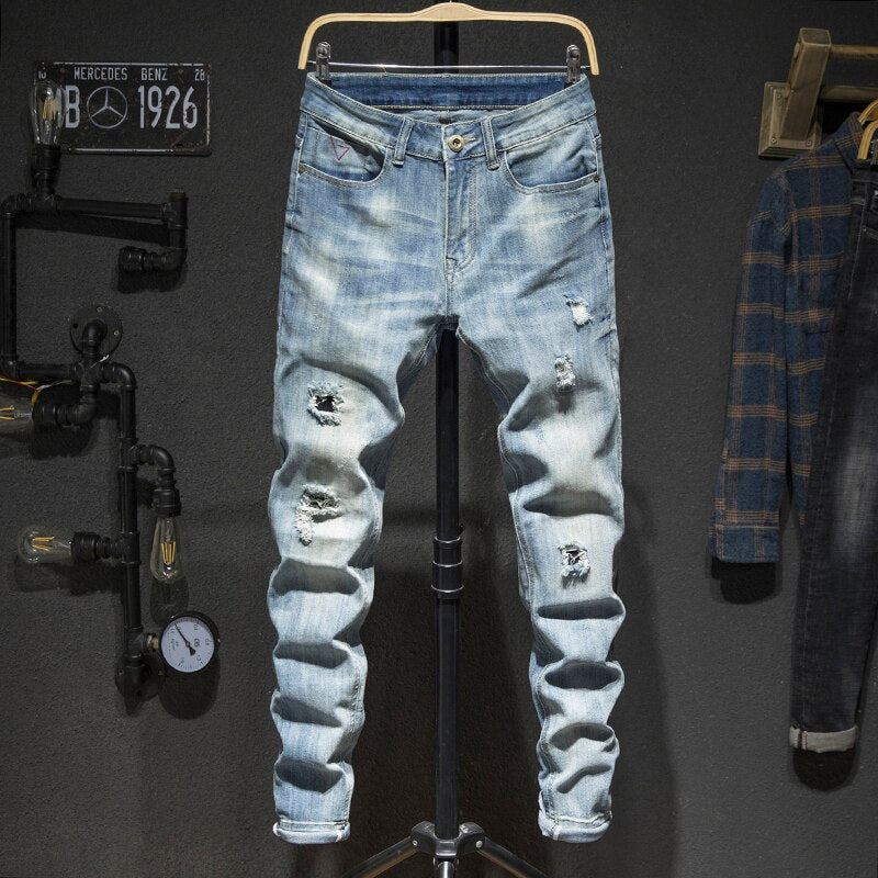 Rippade Retro Streetwear-jeans