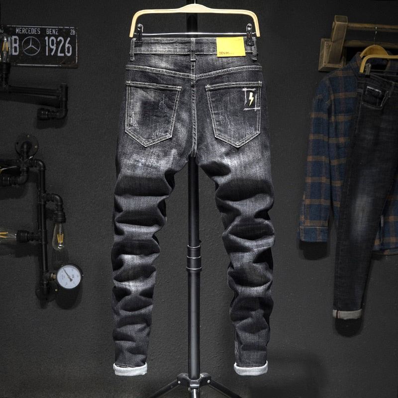 Slim Fit Distressed Streetwear-jeans