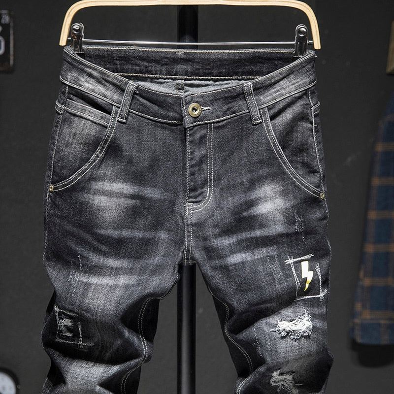 Slim Fit Distressed Streetwear-jeans