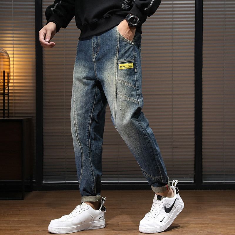 Streetwear Casual Jeans Med Lös Passform