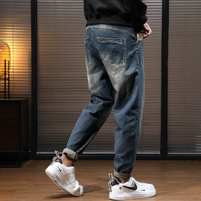 Streetwear Casual Jeans Med Lös Passform