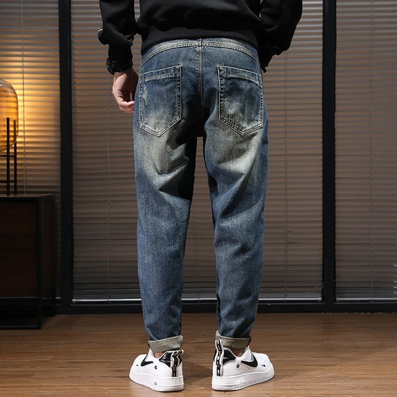 Streetwear Casual Jeans Med Lös Passform