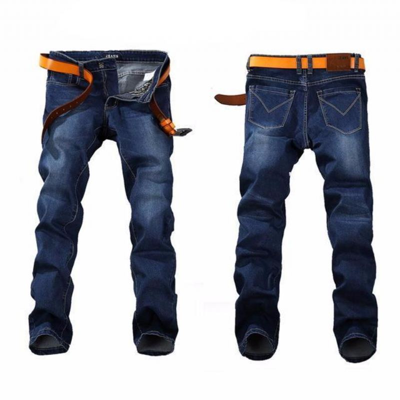 Stretch Jeans Med Fjäder