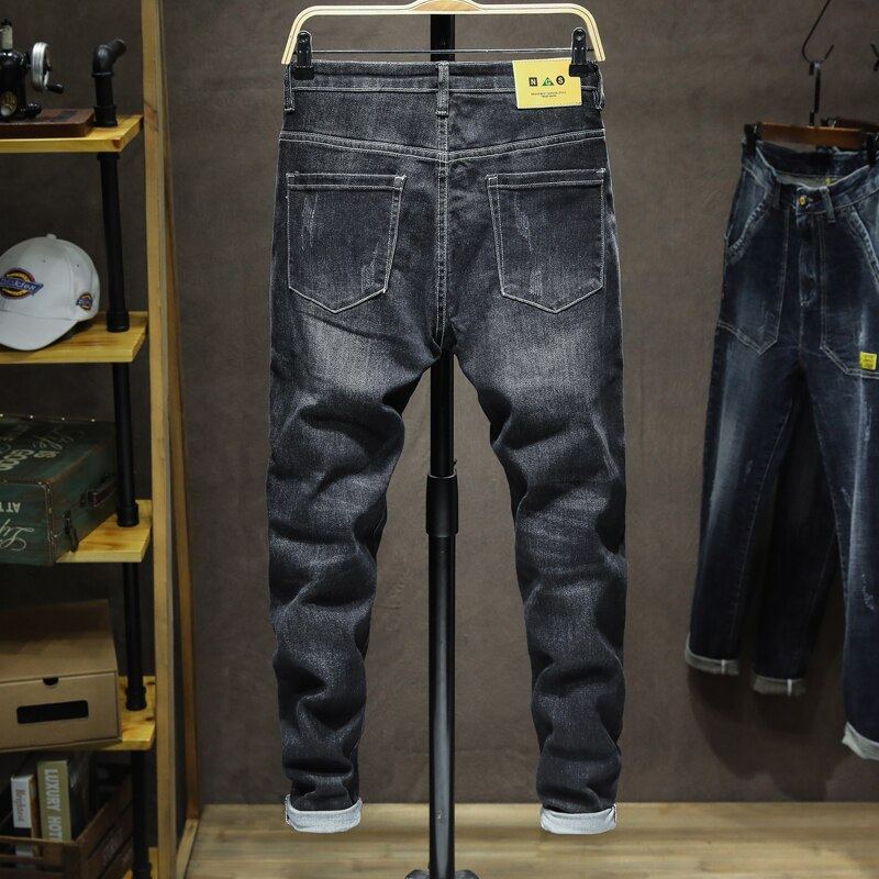 Stretch Pacthwork Mönster Mode Jeans