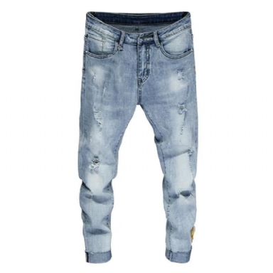 Super Skinny Elastic Jogger Ankel Långa Jeans