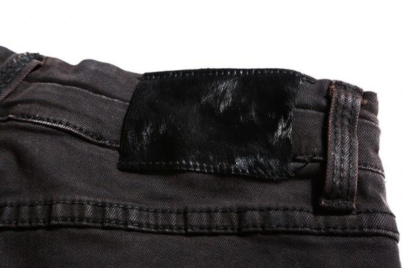 Svarta Jeans Med Slitna Denim