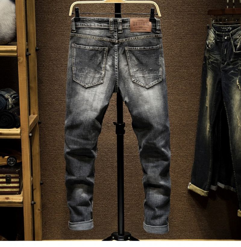 Trendiga Streetwear-jeans Med Stretchig Passform