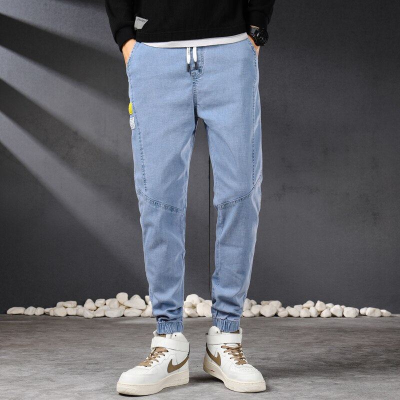 Vintage Streetwear Denim Joggingbyxor