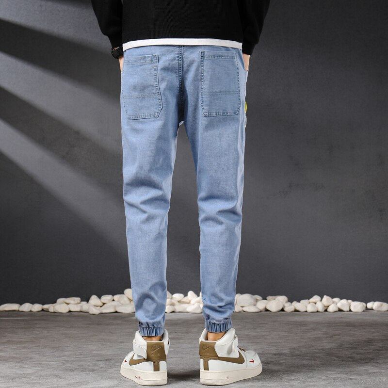 Vintage Streetwear Denim Joggingbyxor