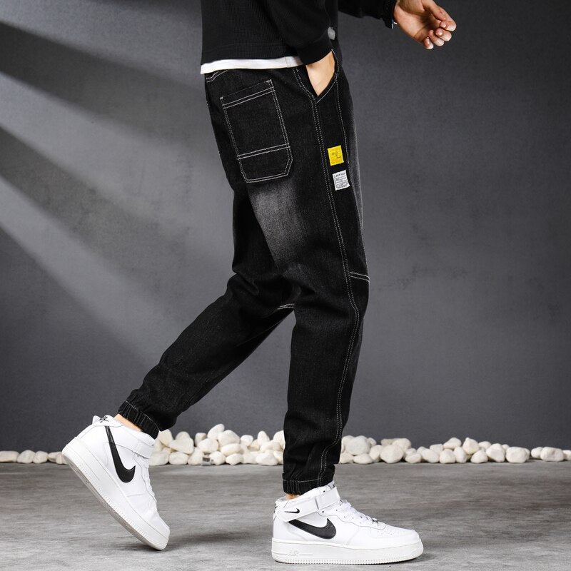 Vintage Streetwear Denim Joggingbyxor