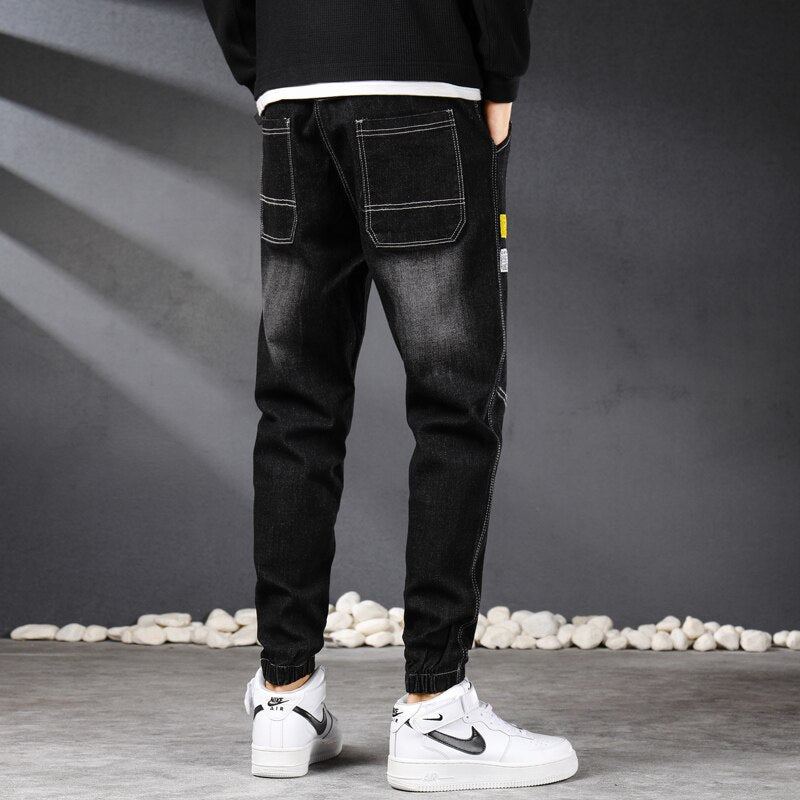 Vintage Streetwear Denim Joggingbyxor