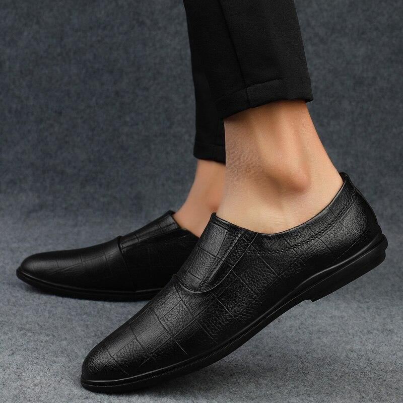 Läder Slip Loafers