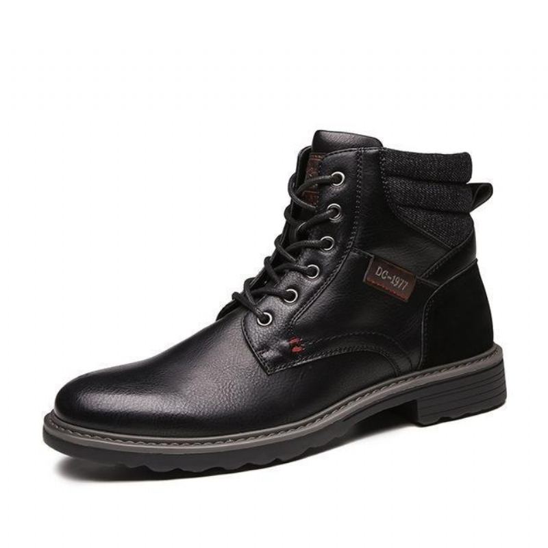 Basic Casual Boots Med Dragkedja