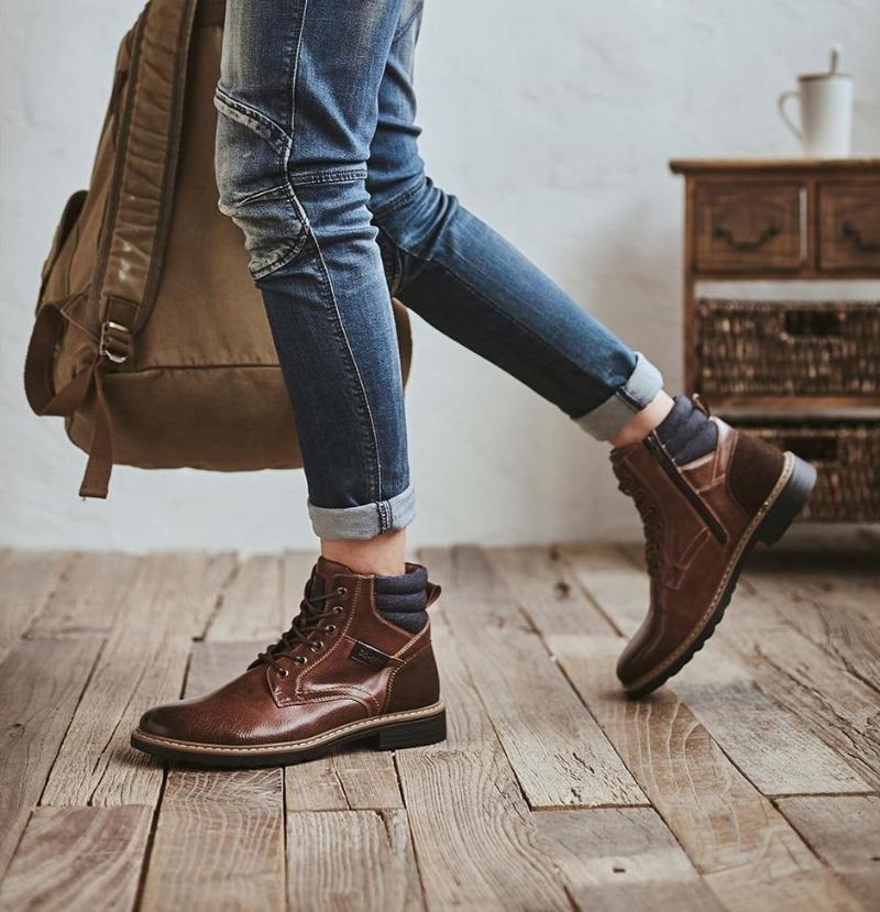 Basic Casual Boots Med Dragkedja