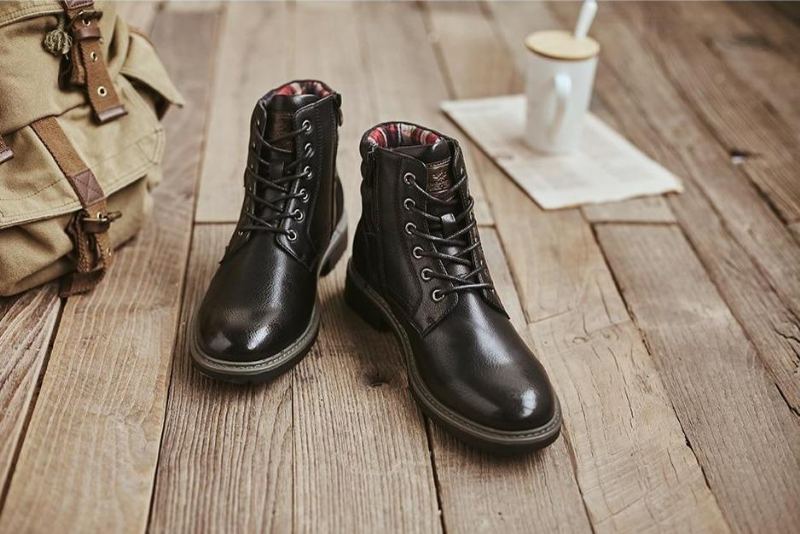 Basic Casual Boots Med Dragkedja