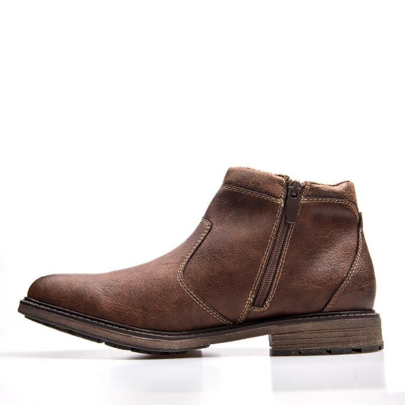 Märke Fashion Läder Chelsea Boots