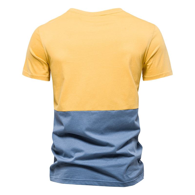 Casual Designer Finest Cotton T-shirt För Män Med O-ringad Hals