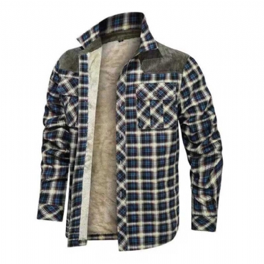 Designer Vinter Fleece Lumberjack Rutig Skjorta