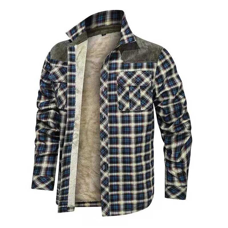 Designer Vinter Fleece Lumberjack Rutig Skjorta