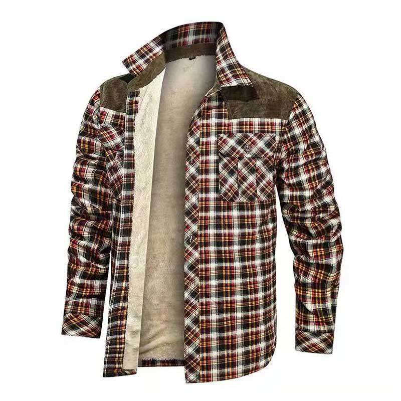 Designer Vinter Fleece Lumberjack Rutig Skjorta