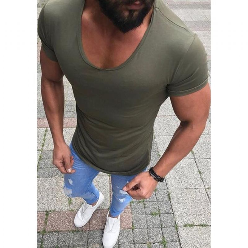 Låghalsad Skinny Fitness T-shirt