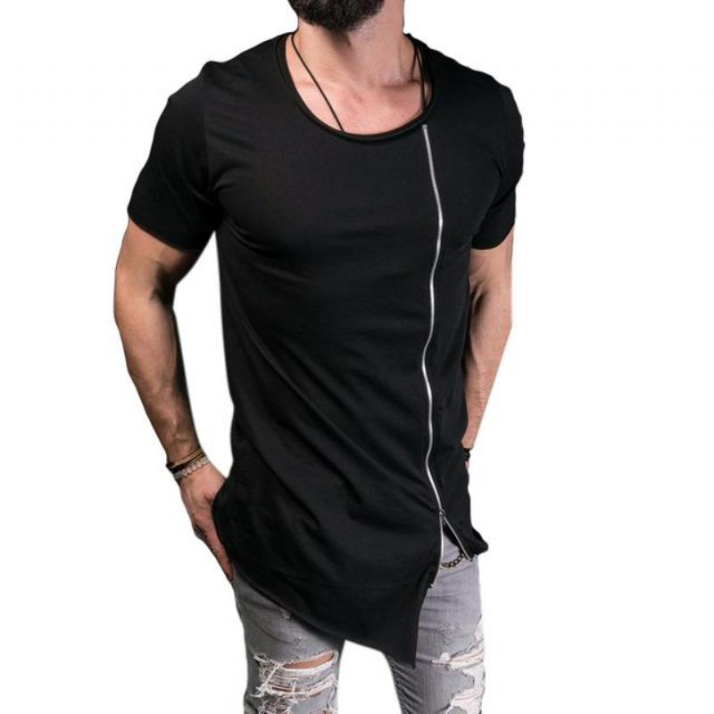 Leisure Tee Tops Asymmetrisk T-shirt