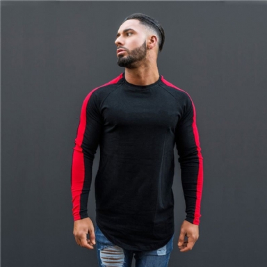 Side Stripe Muscle Hem T-shirt