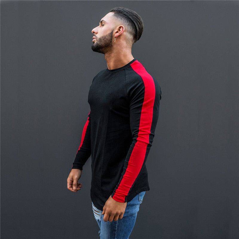 Side Stripe Muscle Hem T-shirt