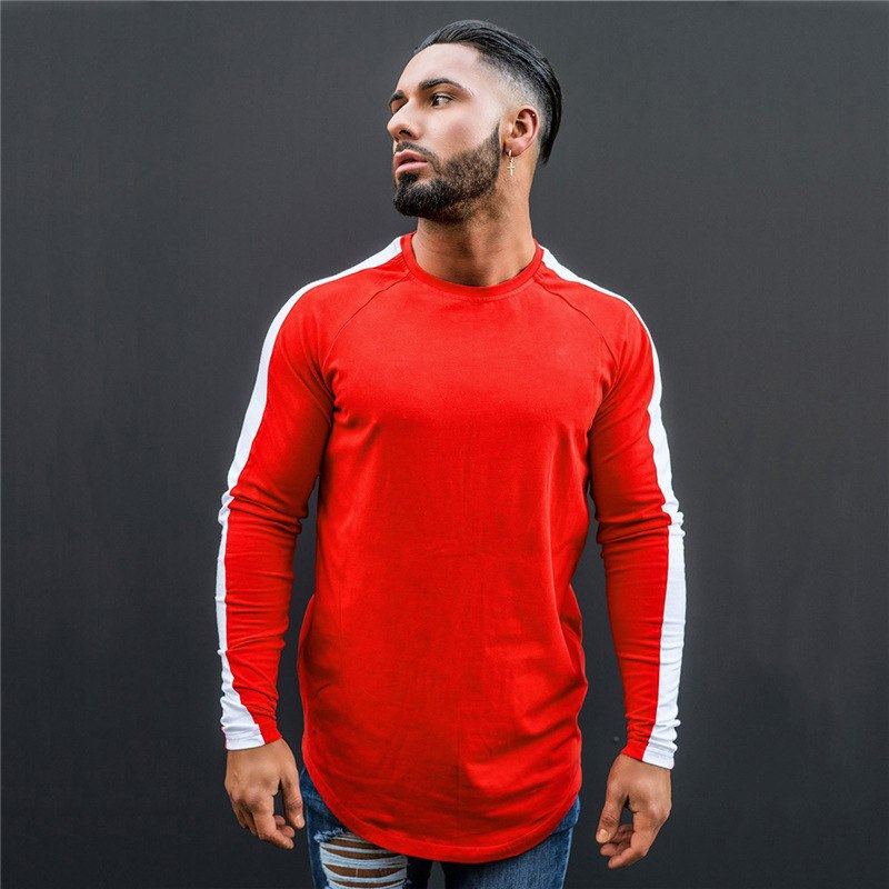 Side Stripe Muscle Hem T-shirt