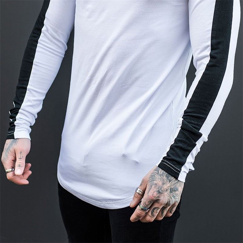 Side Stripe Muscle Hem T-shirt