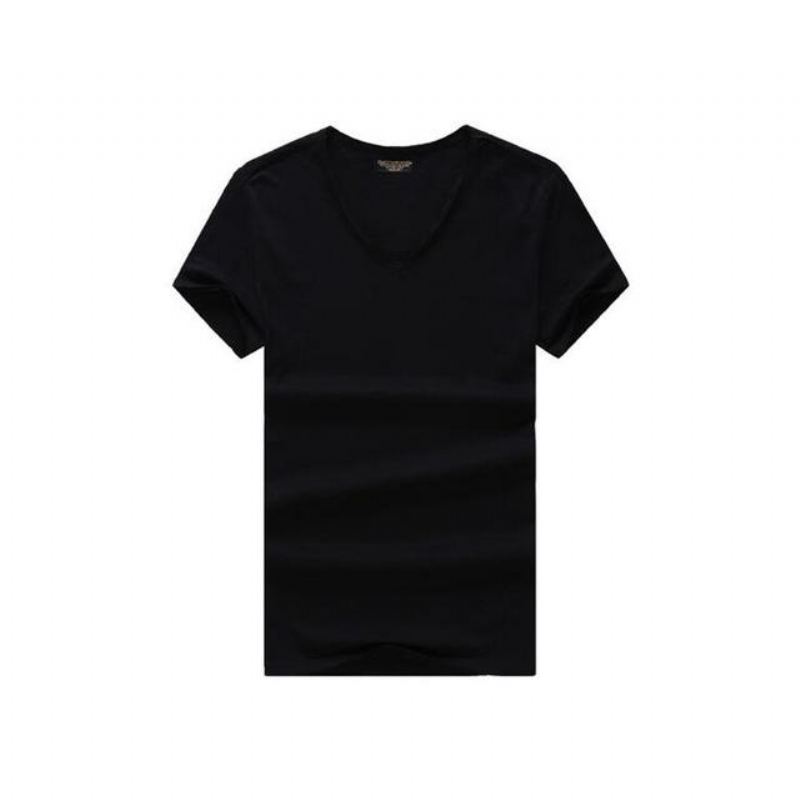 V-ringad Slim Fit T-shirt I Ren Bomull