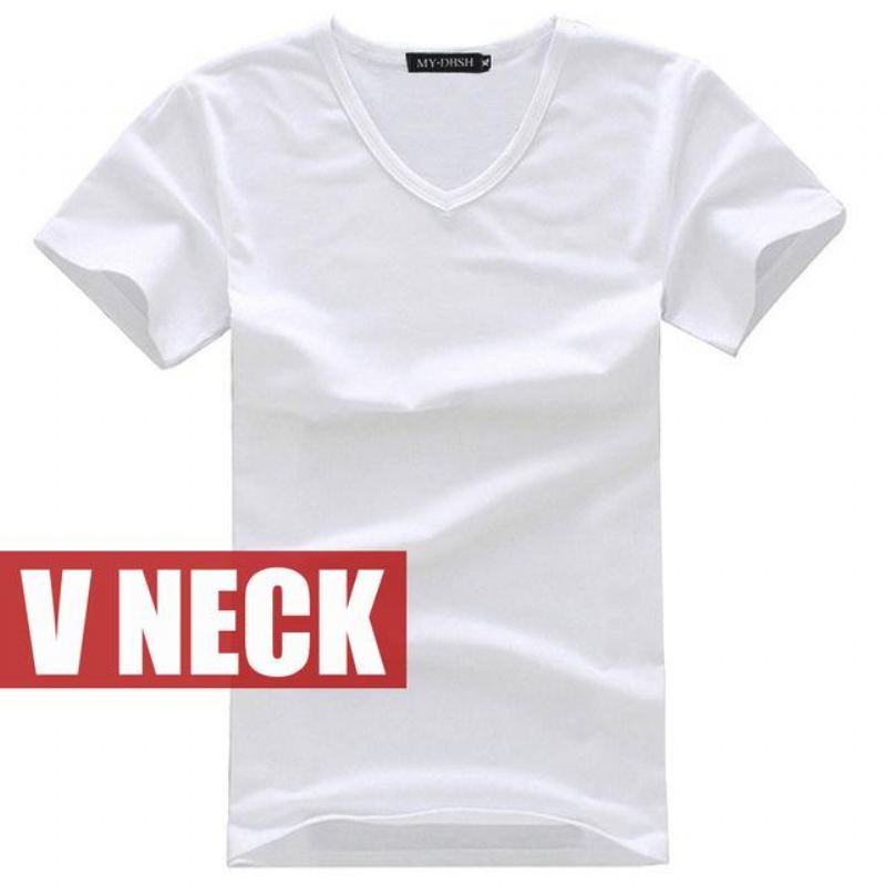 V-ringad T-shirt I Bomull