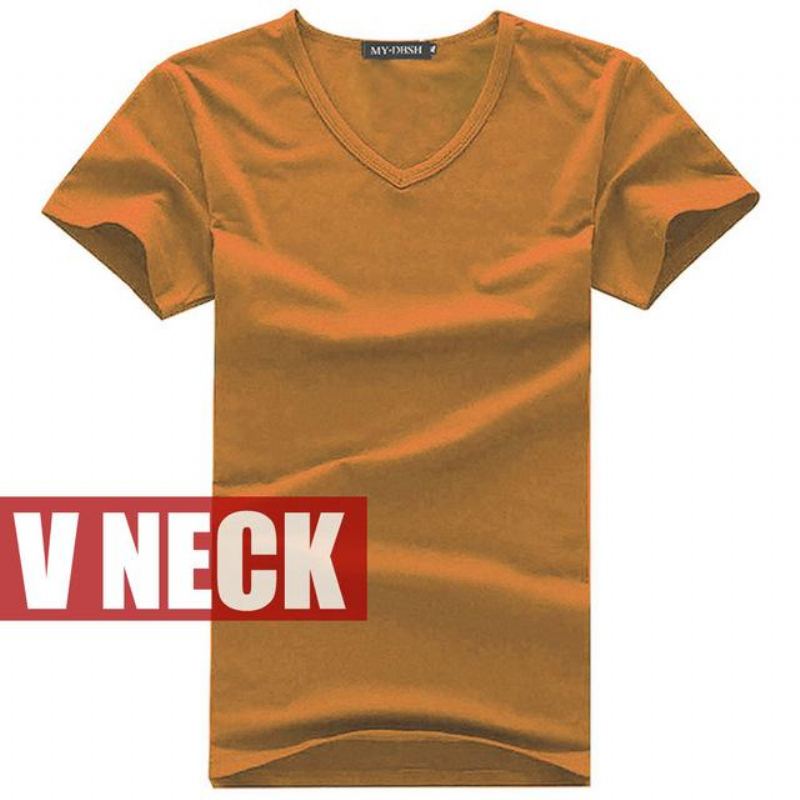 V-ringad T-shirt I Bomull