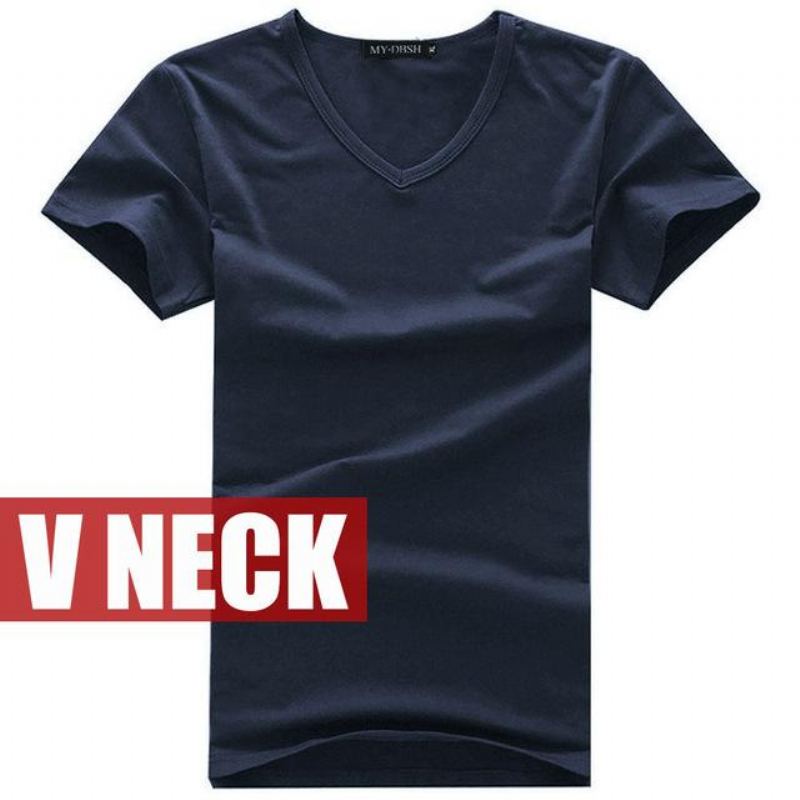 V-ringad T-shirt I Bomull