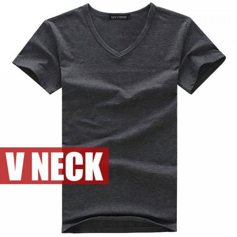 V-ringad T-shirt I Bomull