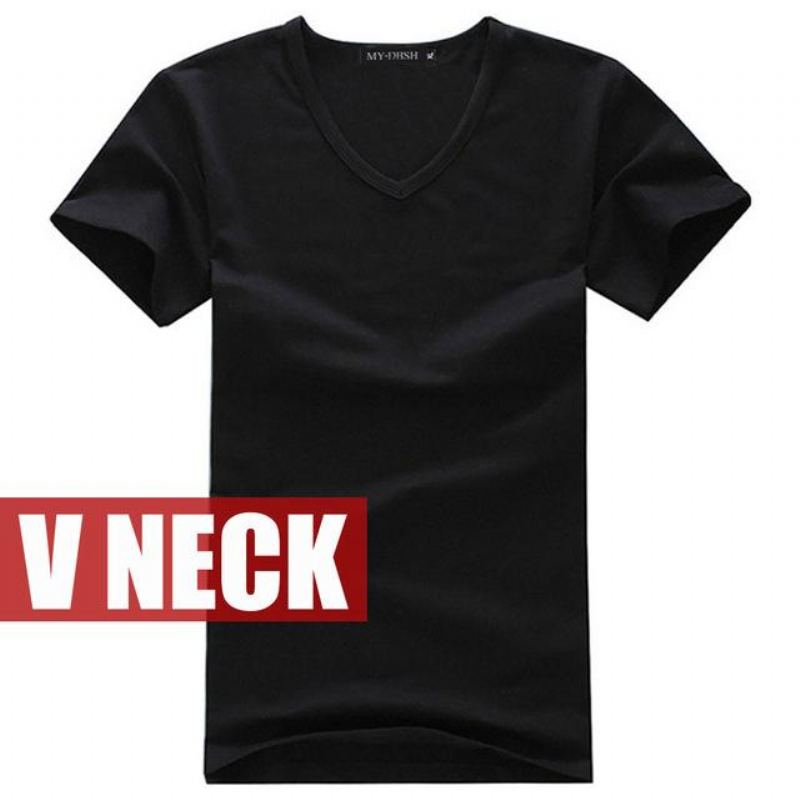 V-ringad T-shirt I Bomull