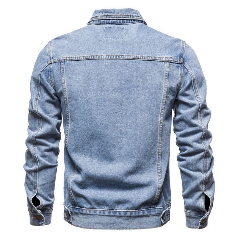 Denim Lapel Single Breasted Jeansjacka