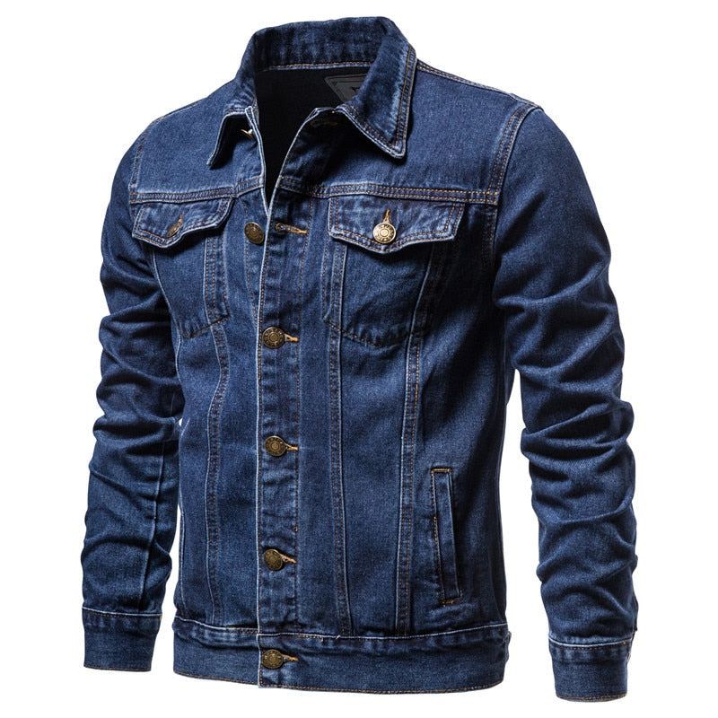 Denim Lapel Single Breasted Jeansjacka