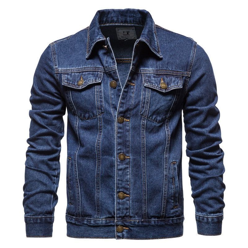 Denim Lapel Single Breasted Jeansjacka