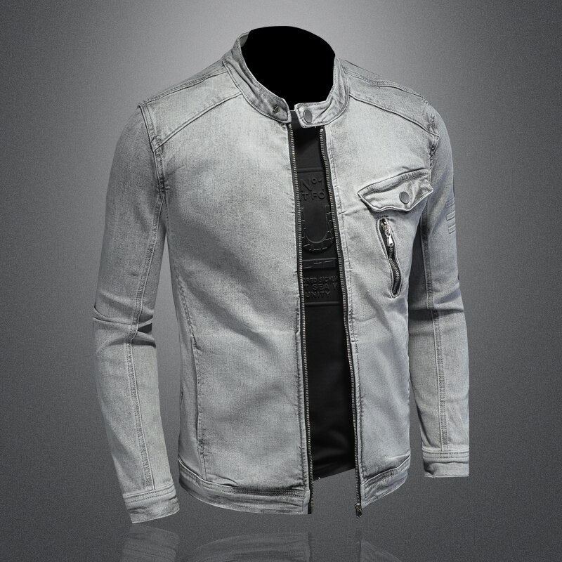 Moto Biker Streetwear Jeansjacka