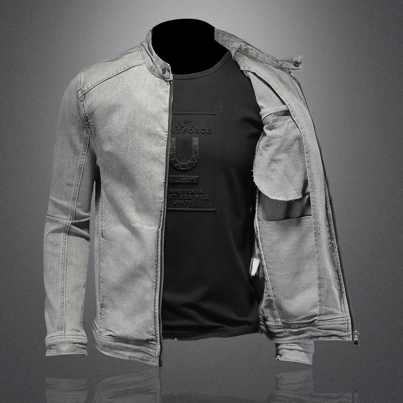 Moto Biker Streetwear Jeansjacka