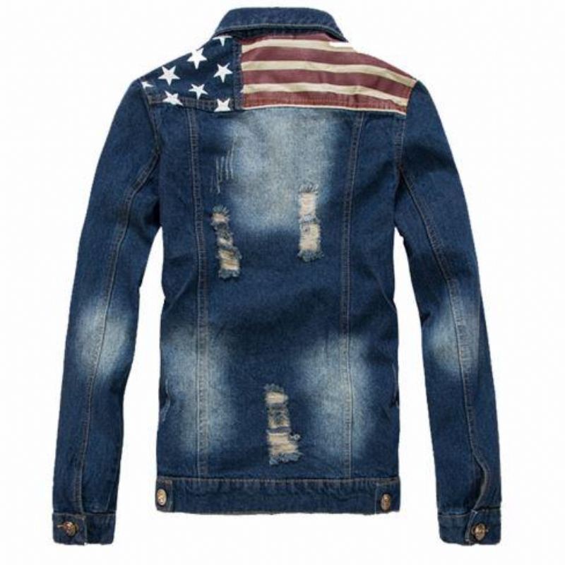 Nationell Flagga Jeansjacka