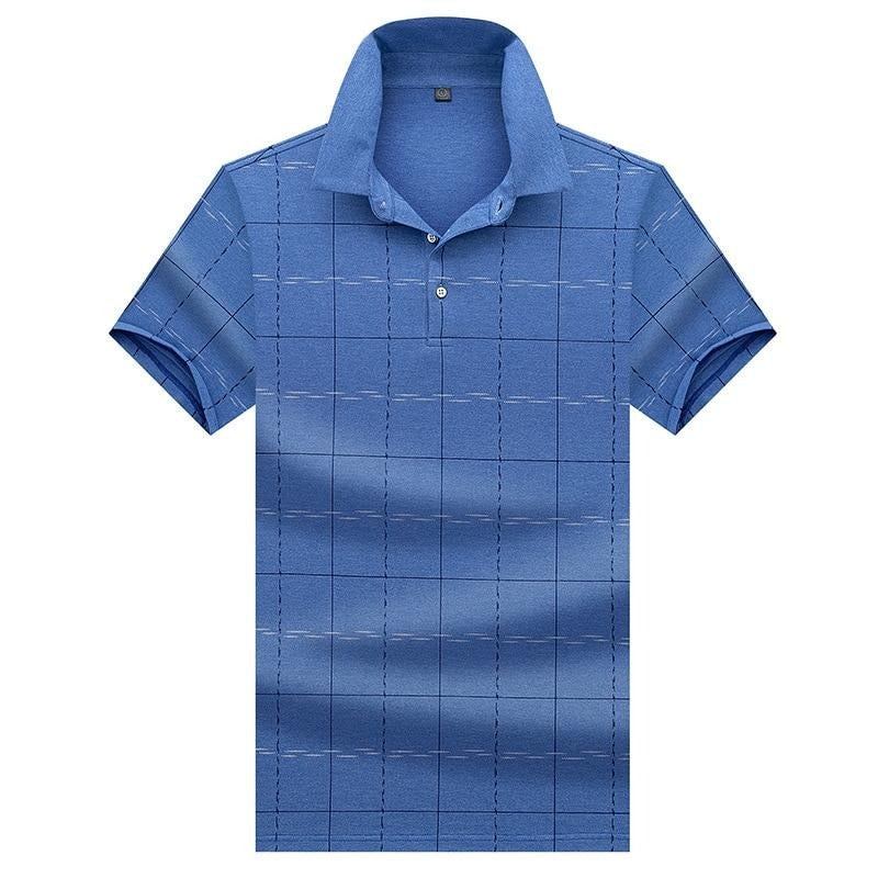 Sommarmode Rutig Lapel Polo Shirt