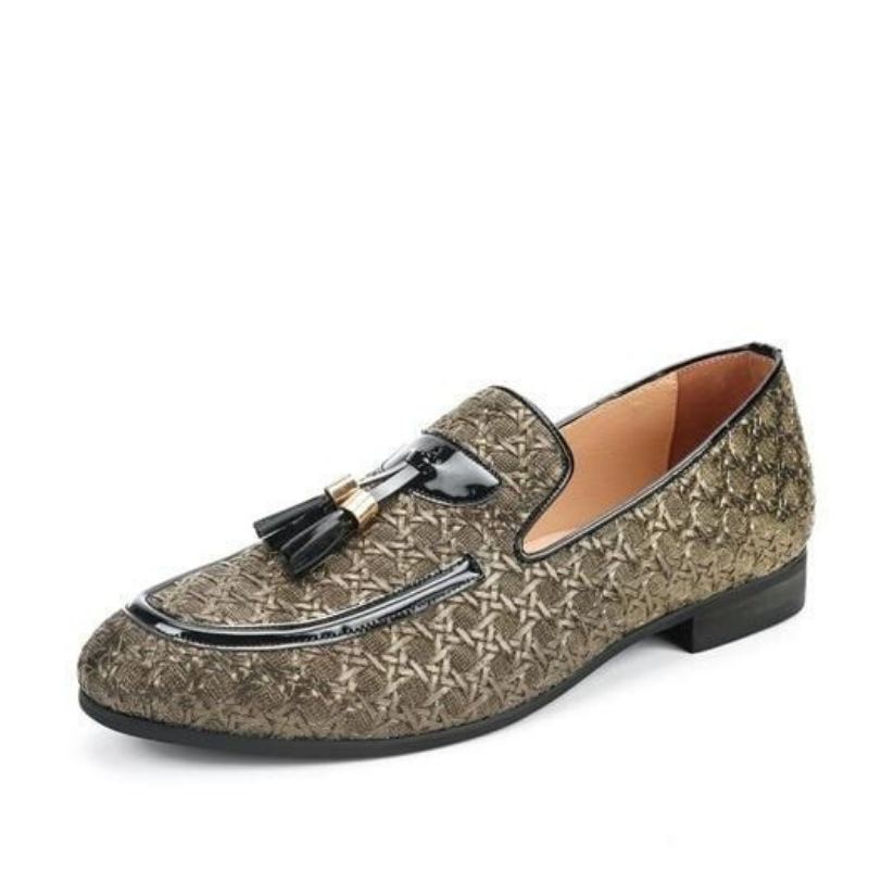 Eleganta Flätade Loafers I Läder